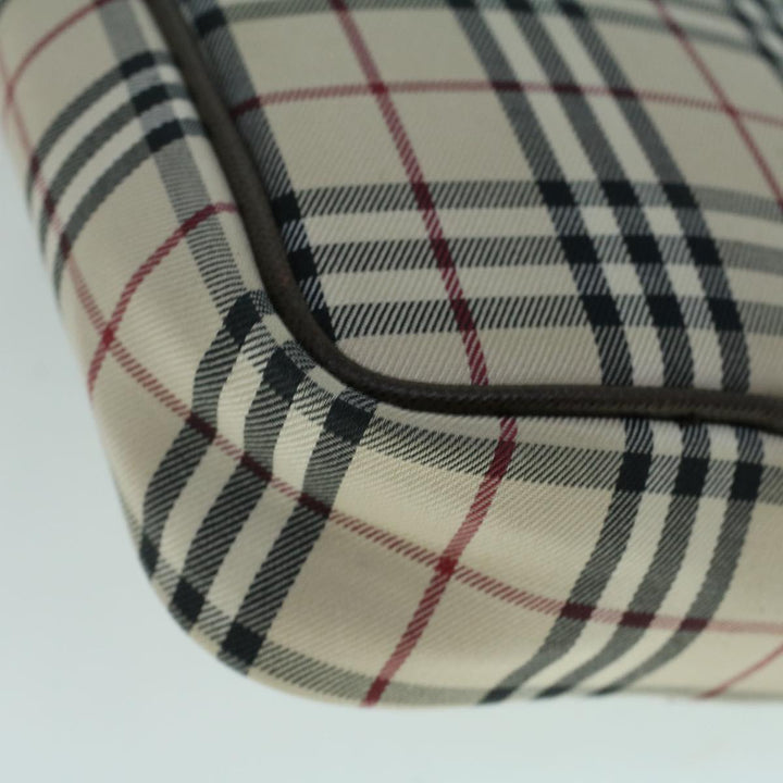 Burberry Nova Check Shoulder Bag Canvas Beige Brown Auth 56460
