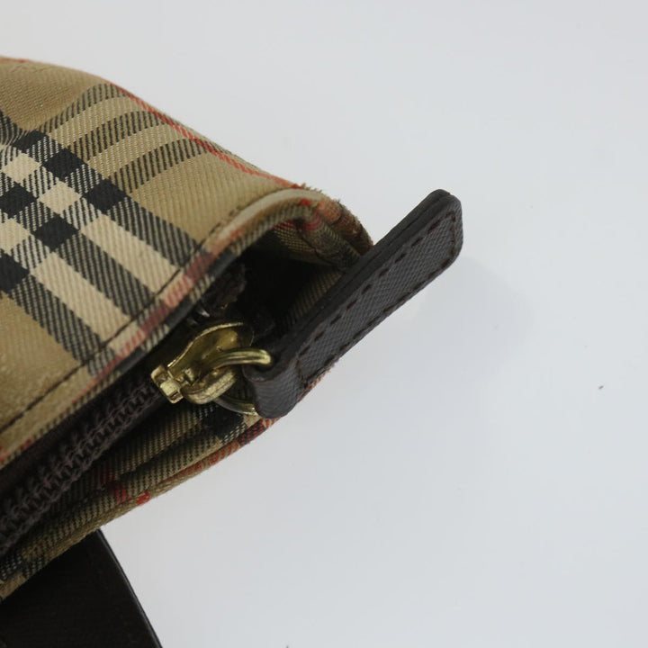 Burberry Nova Check Hand Bag Canvas Beige Brown Auth 56572