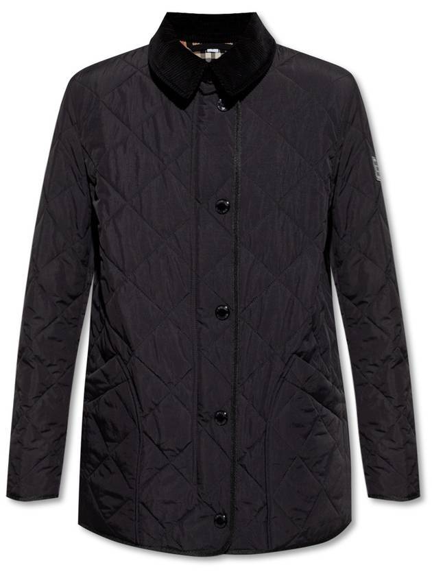 Burberry Diamond Quilted Thermoregulated Barn Jacket Black