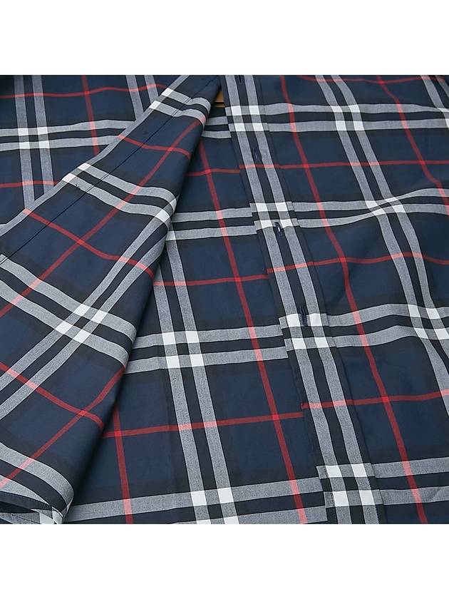 Burberry Men's Vintage Check Long Sleeve Shirt Navy