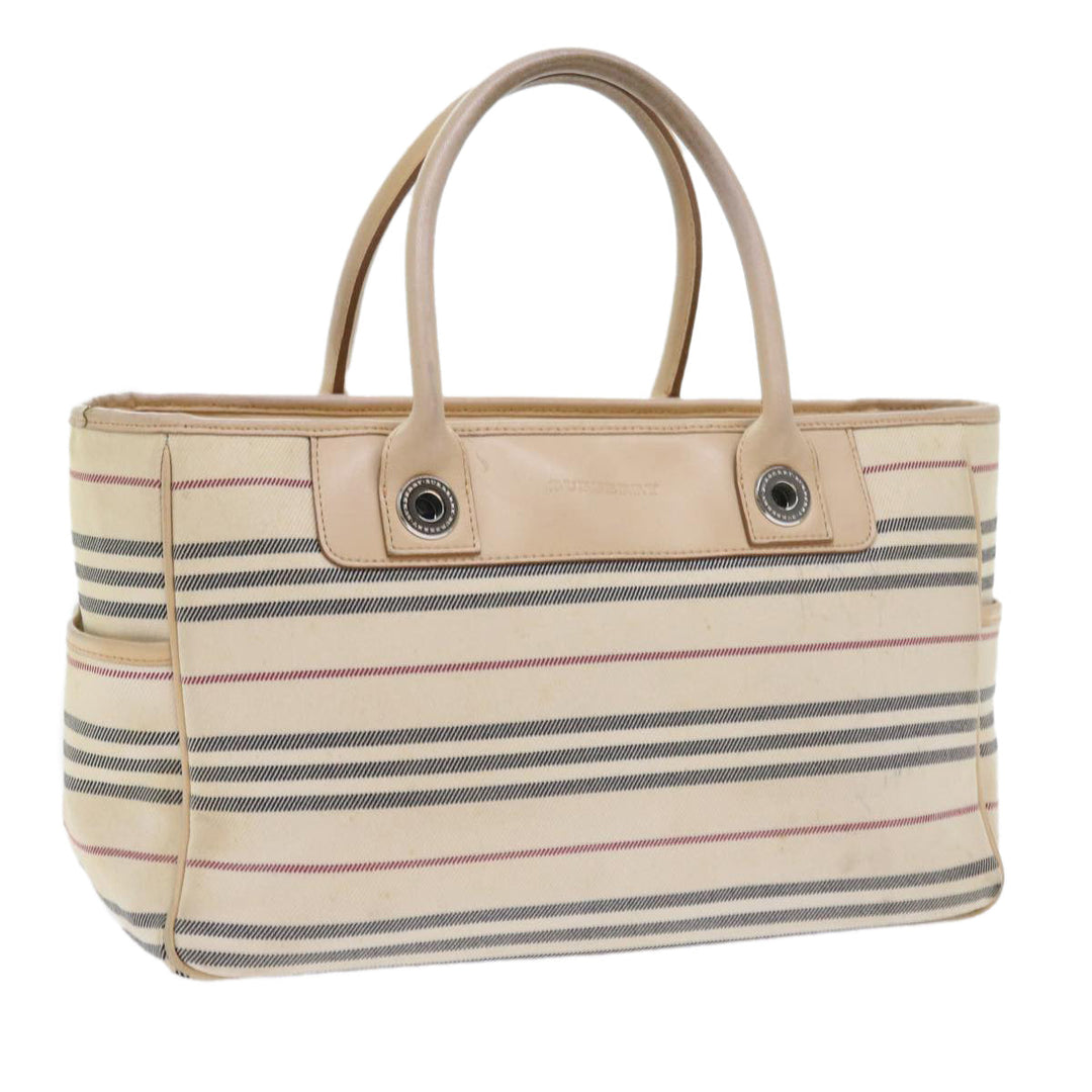 Top Quality Burberry Hand Bag Canvas Beige Auth 56627