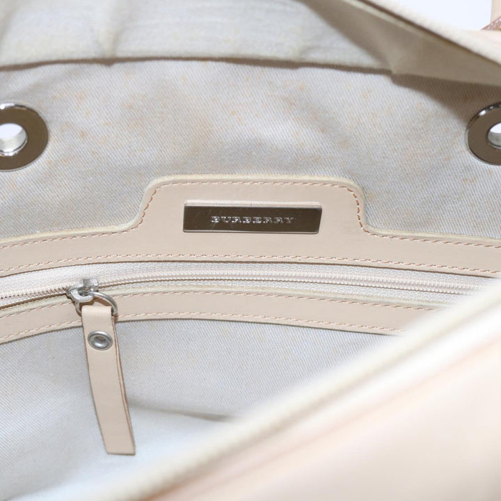 Top Quality Burberry Hand Bag Canvas Beige Auth 56627