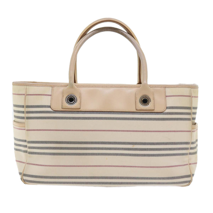 Top Quality Burberry Hand Bag Canvas Beige Auth 56627
