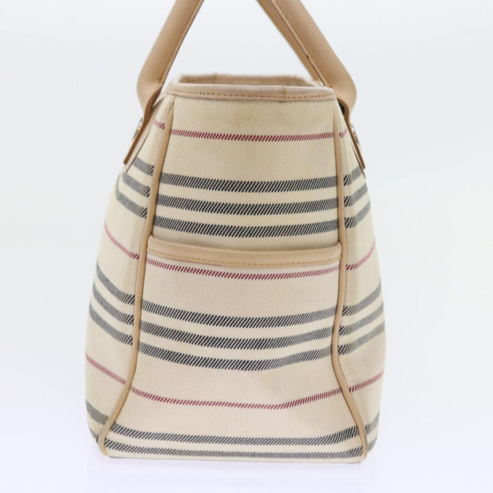 Top Quality Burberry Hand Bag Canvas Beige Auth 56627