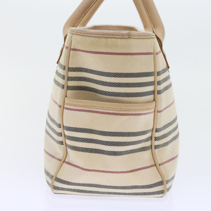 Top Quality Burberry Hand Bag Canvas Beige Auth 56627