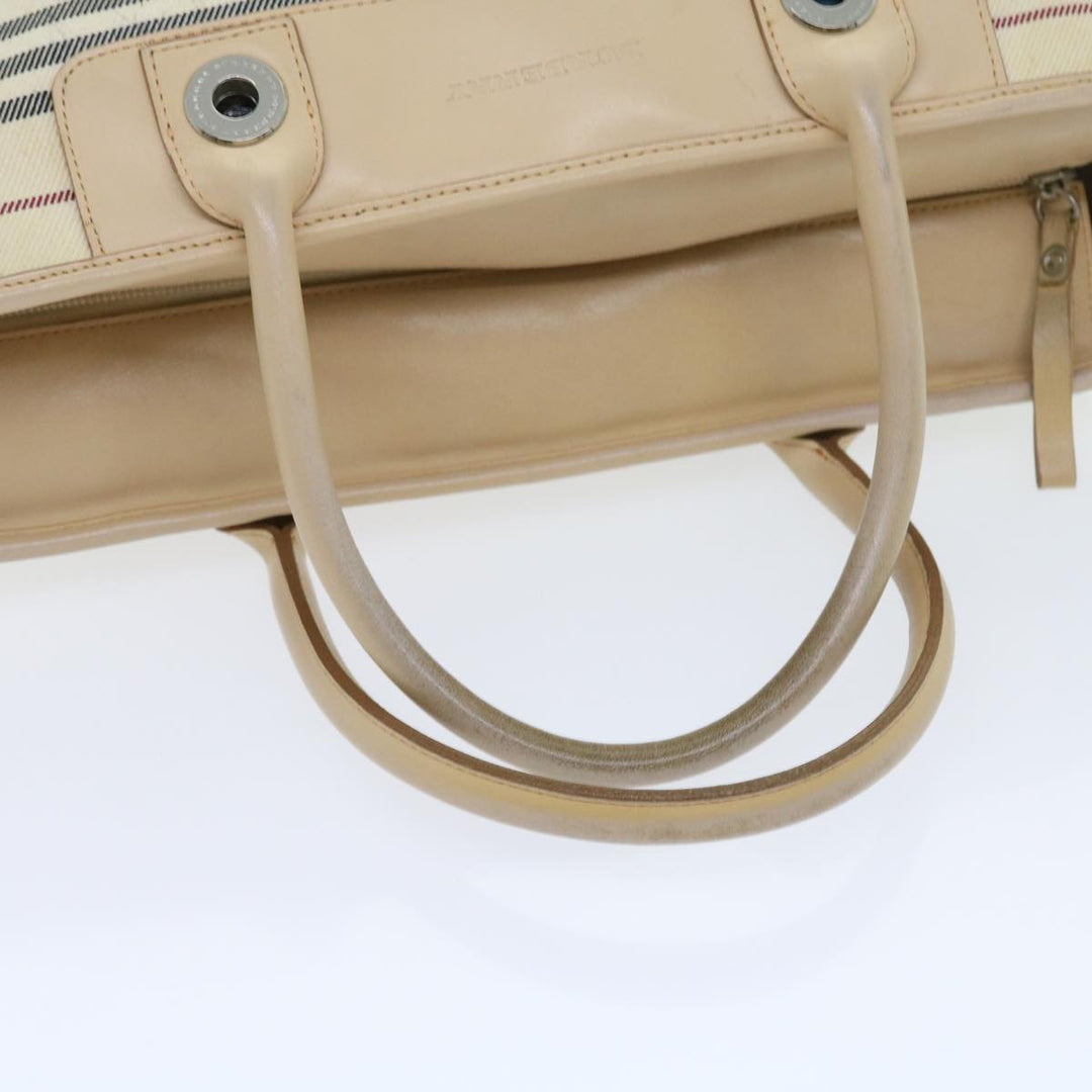 Top Quality Burberry Hand Bag Canvas Beige Auth 56627