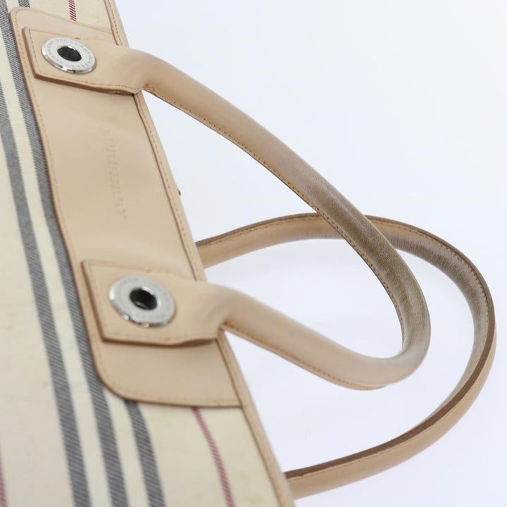 Top Quality Burberry Hand Bag Canvas Beige Auth 56627