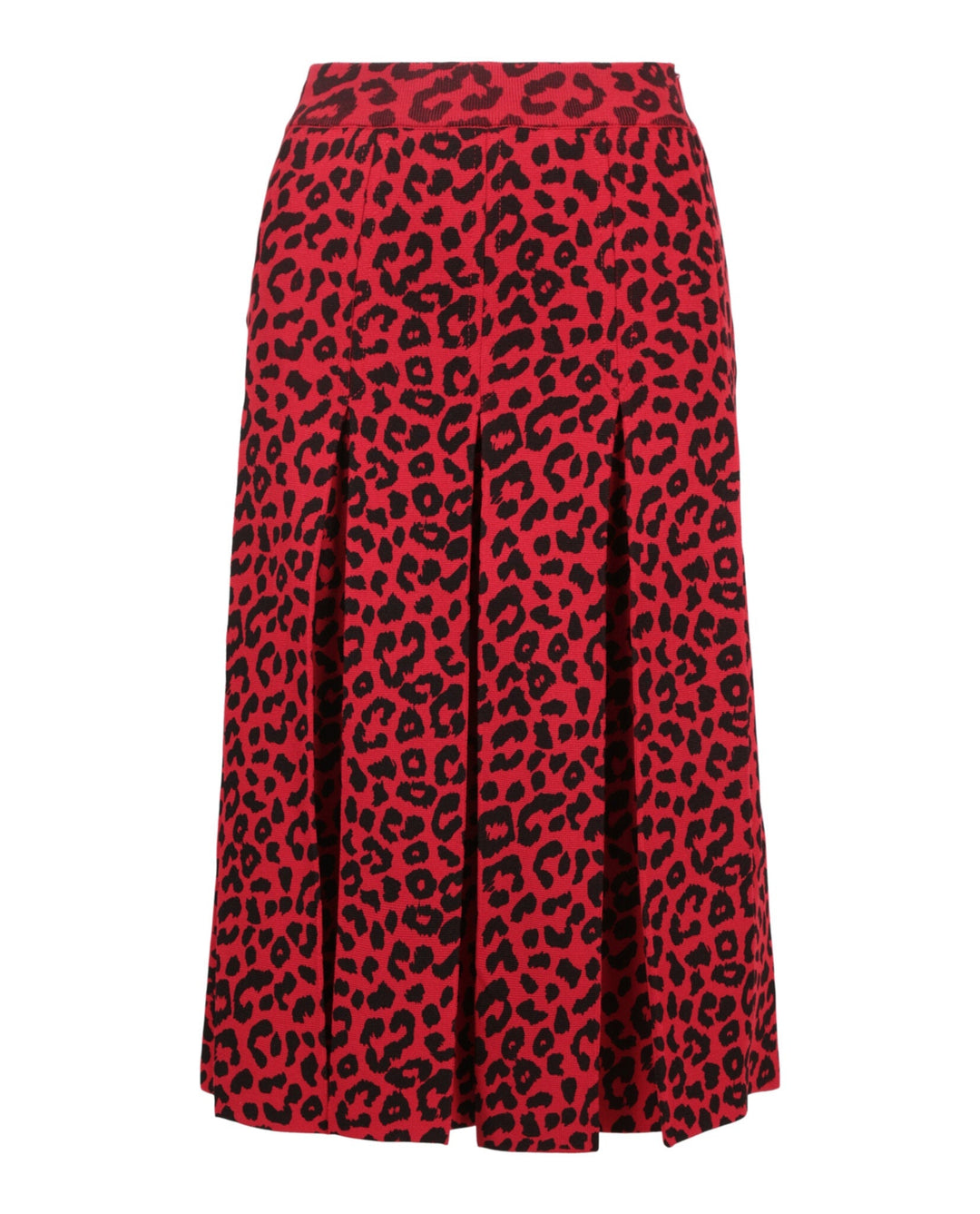 Gucci Womens Leopard Print Silk Skirt