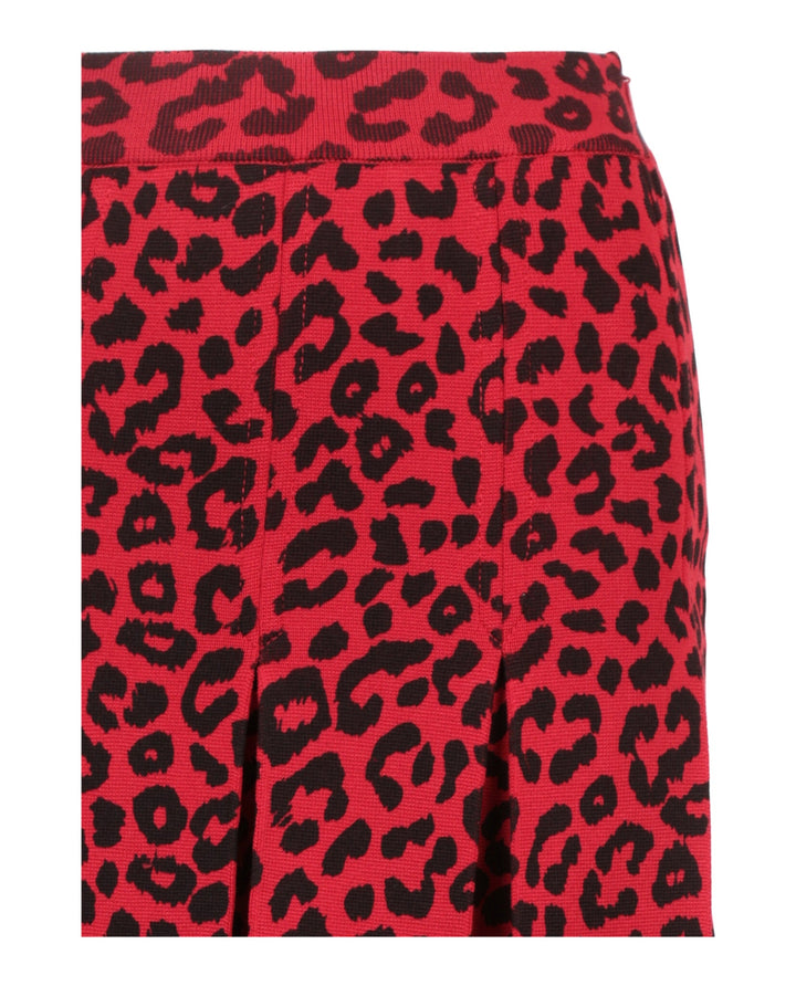 Gucci Womens Leopard Print Silk Skirt