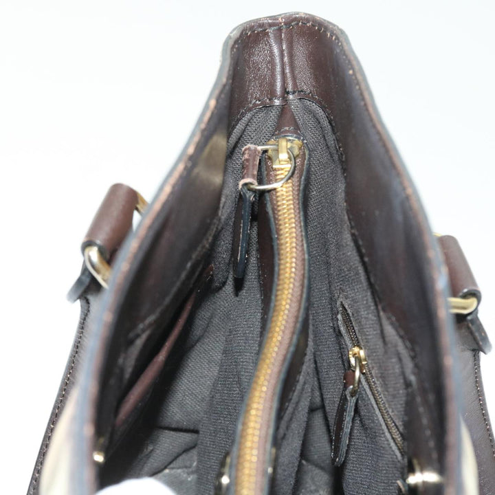 Burberry Nova Check Shoulder Bag PVC Leather 2way Beige Black Auth 56661