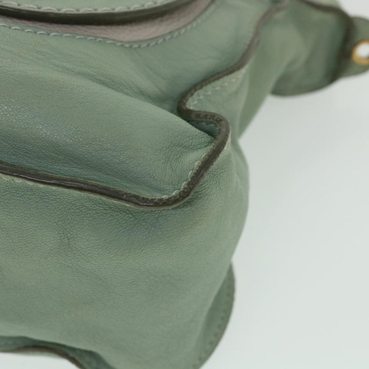 Chloe Mercy Shoulder Bag Leather 2way Green 56669