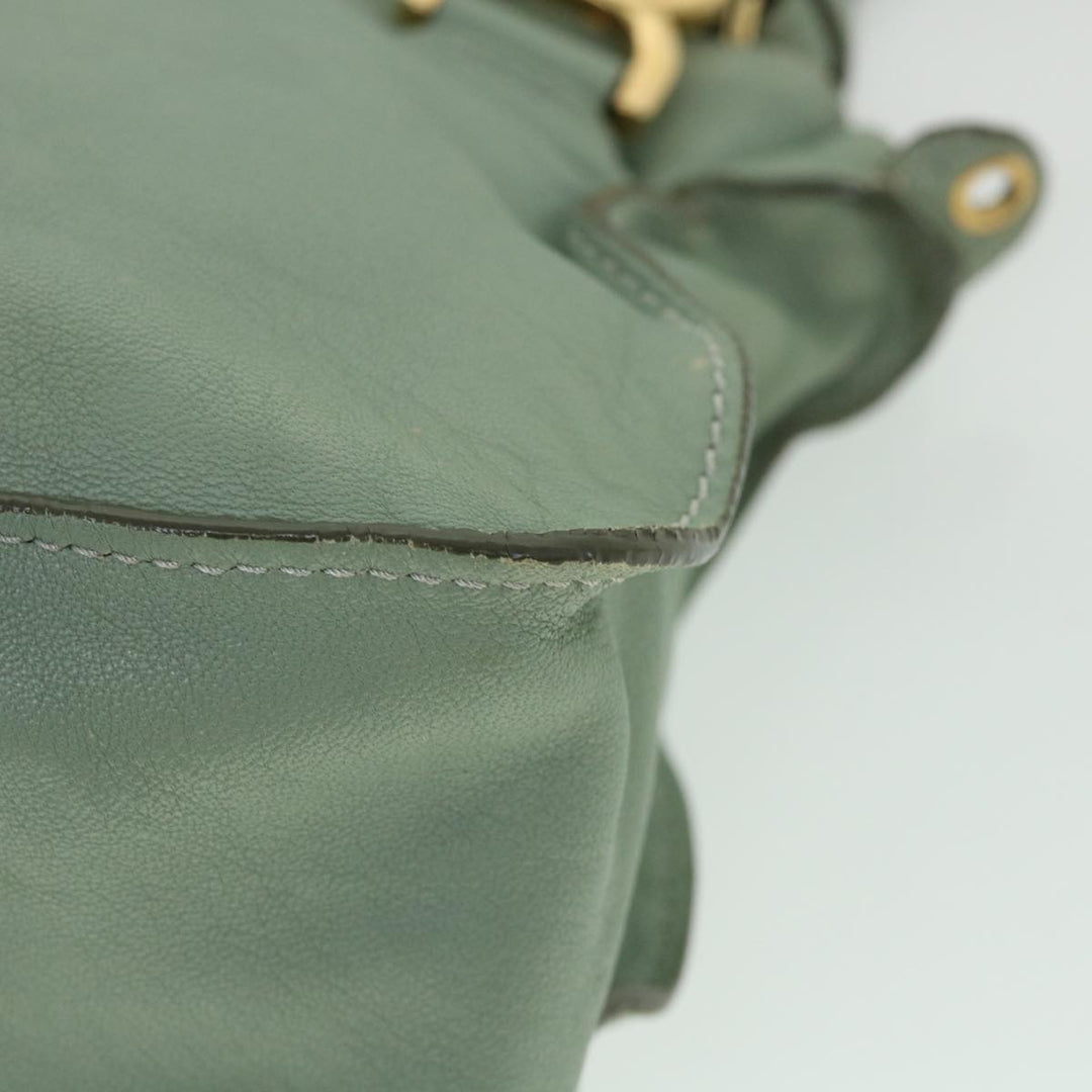 Chloe Mercy Shoulder Bag Leather 2way Green 56669