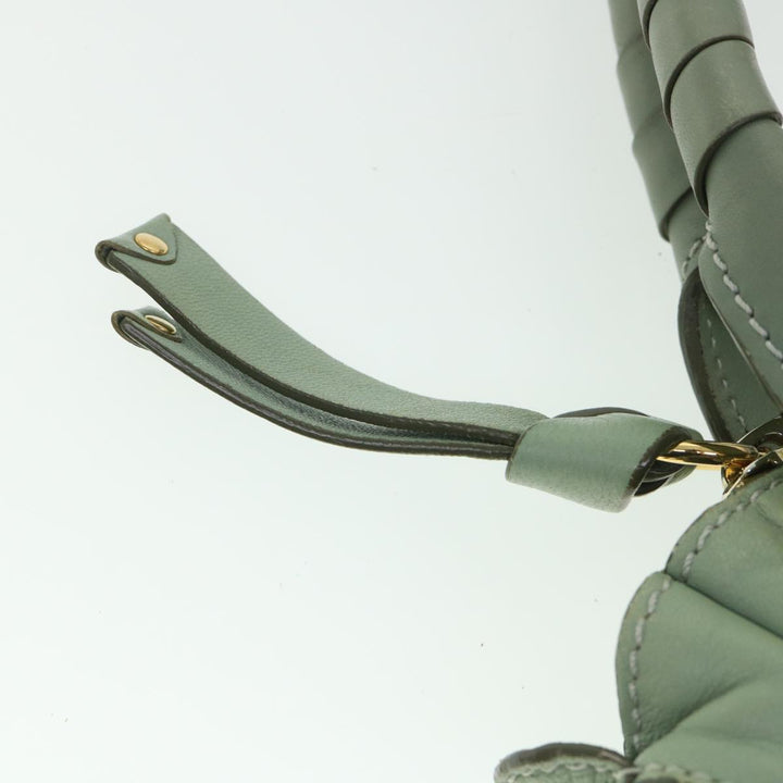 Chloe Mercy Shoulder Bag Leather 2way Green 56669