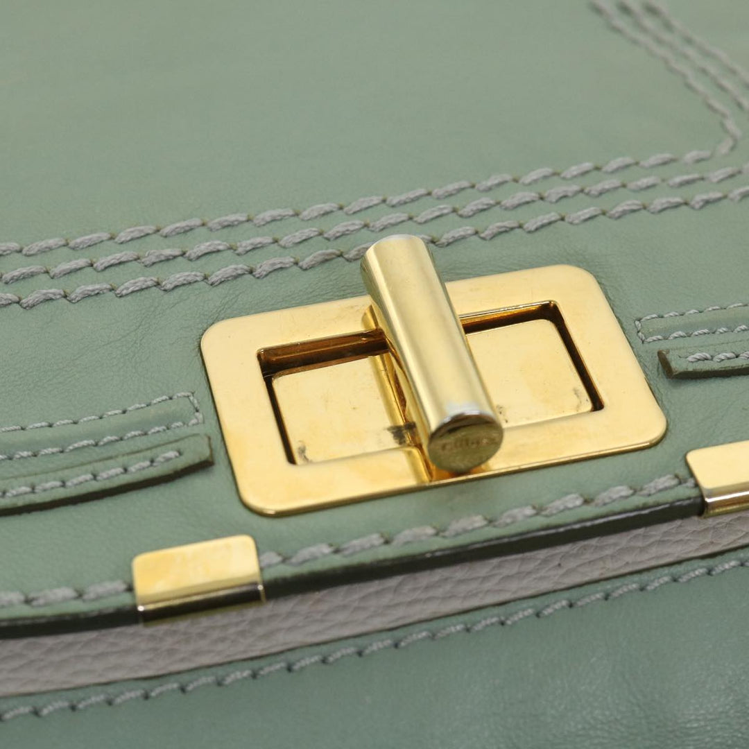 Chloe Mercy Shoulder Bag Leather 2way Green 56669