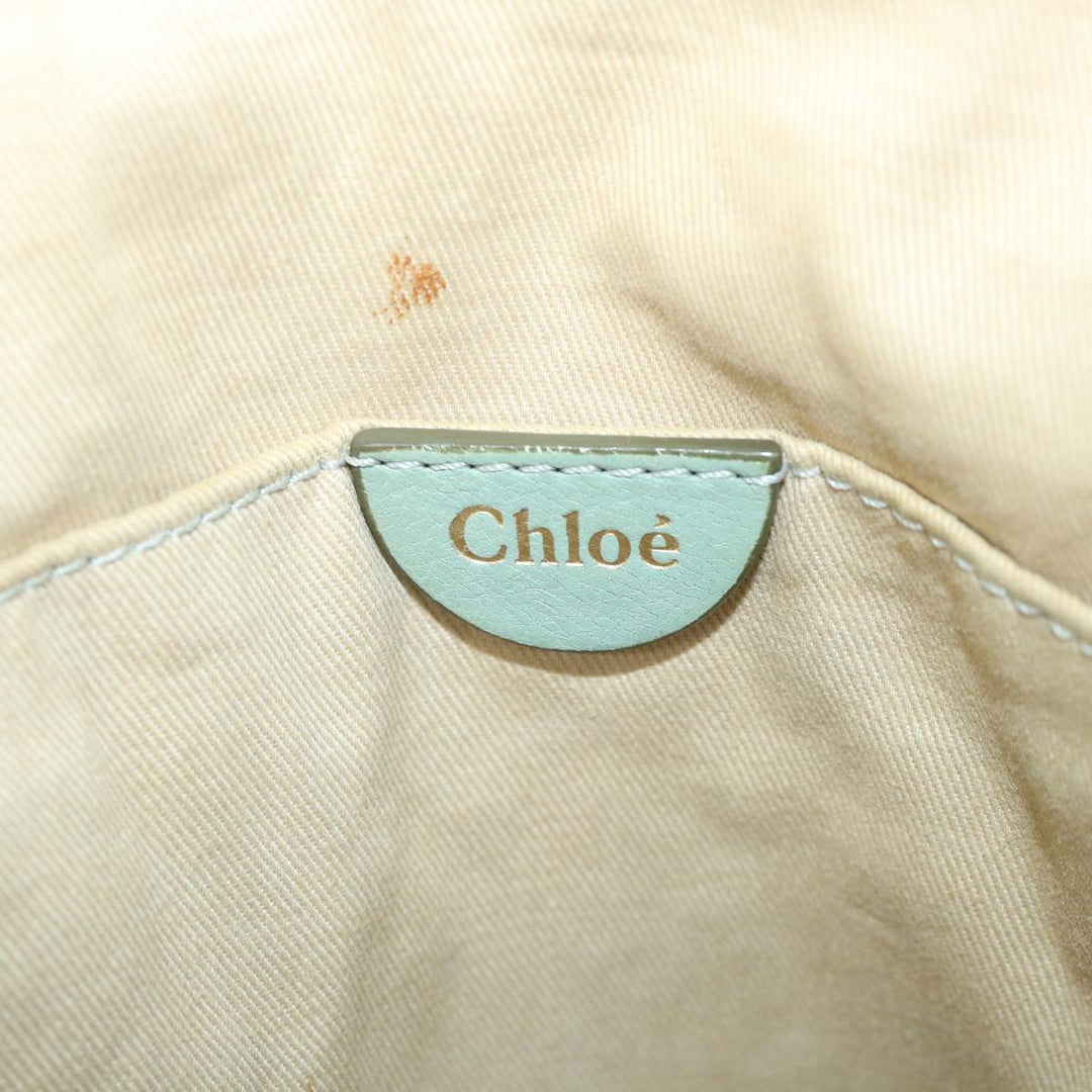 Chloe Mercy Shoulder Bag Leather 2way Green 56669