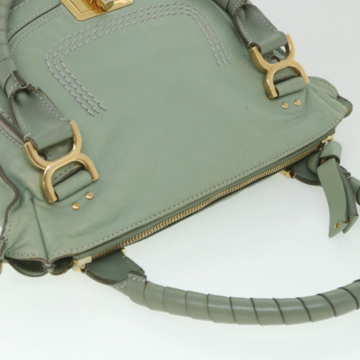 Chloe Mercy Shoulder Bag Leather 2way Green 56669