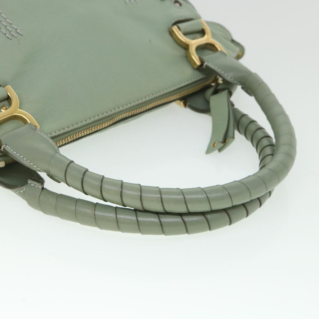 Chloe Mercy Shoulder Bag Leather 2way Green 56669