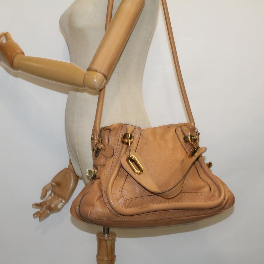 Chloe Shoulder Bag Leather 2way Brown 56709