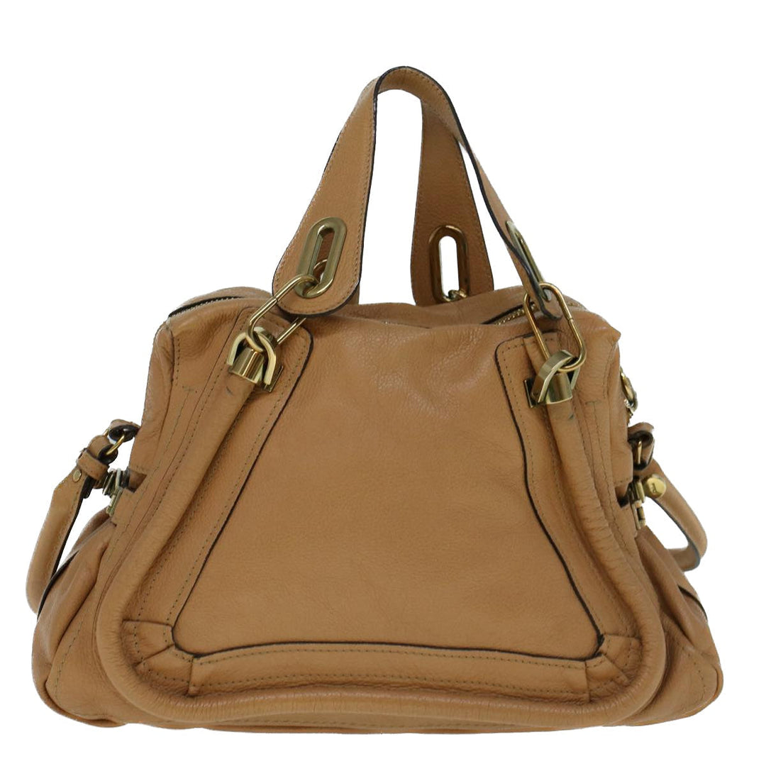 Chloe Shoulder Bag Leather 2way Brown 56709