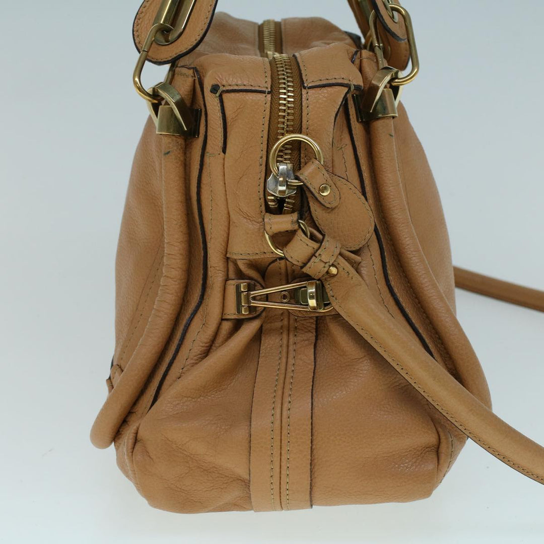 Chloe Shoulder Bag Leather 2way Brown 56709