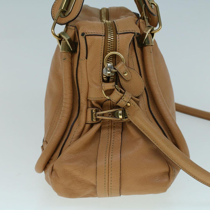 Chloe Shoulder Bag Leather 2way Brown 56709
