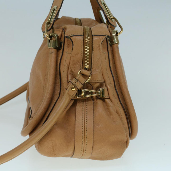 Chloe Shoulder Bag Leather 2way Brown 56709