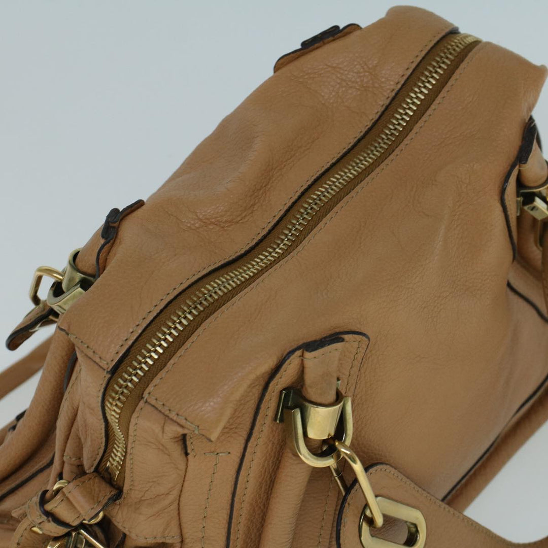 Chloe Shoulder Bag Leather 2way Brown 56709