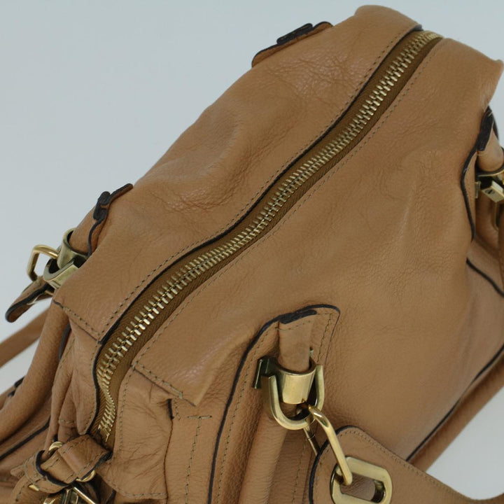 Chloe Shoulder Bag Leather 2way Brown 56709