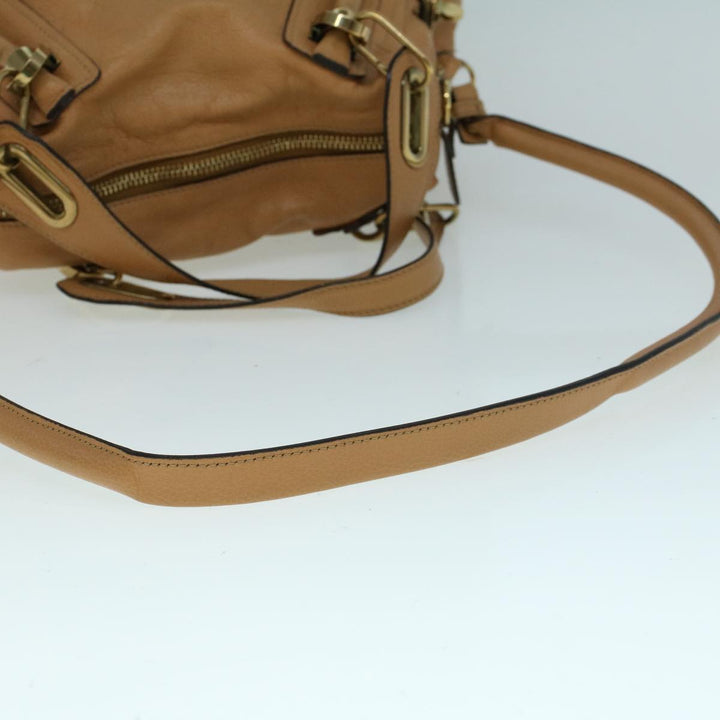 Chloe Shoulder Bag Leather 2way Brown 56709