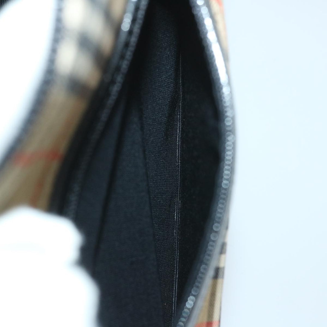 BURBERRYSs Nova Check Hand Bag Nylon Canvas Beige Auth 56715