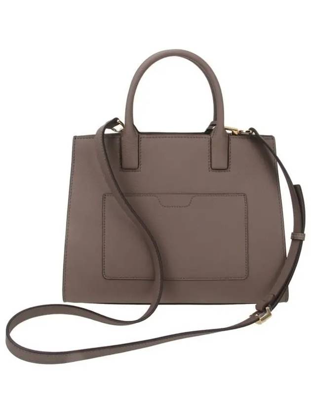 Burberry Francis Leather Mini Tote Bag Light Saddle Brown