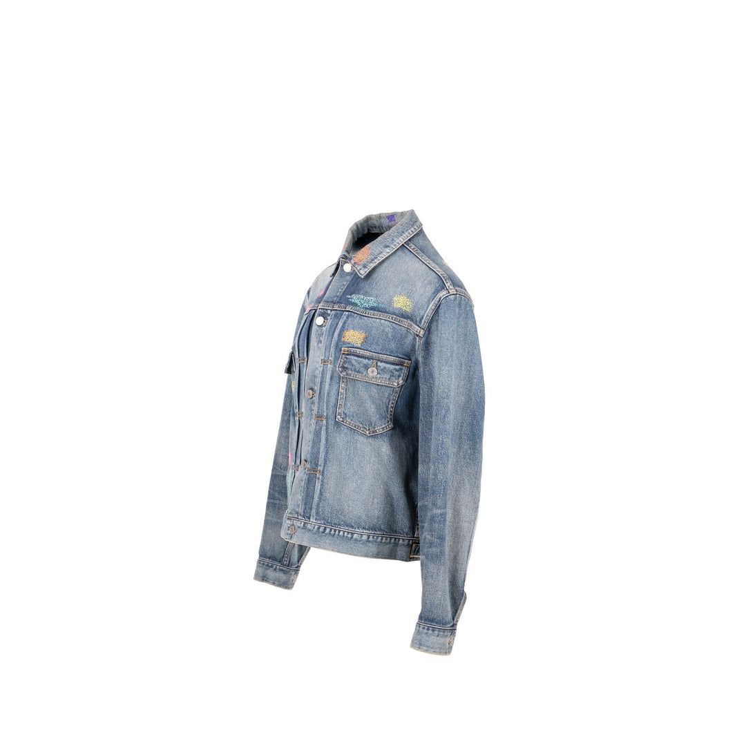 Top quality Dior HOMME Size 50 Boro Denim Jacket Cotton Blue