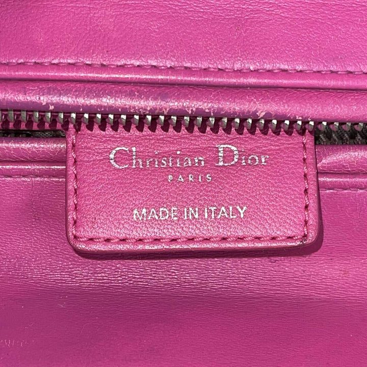 Dior Lady Dior Cannage Medium Rani Pink Top Handle Shoulder Strap