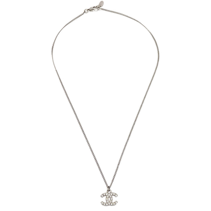 Top Quality Chanel 2011 Crystal & Silver CC Necklace