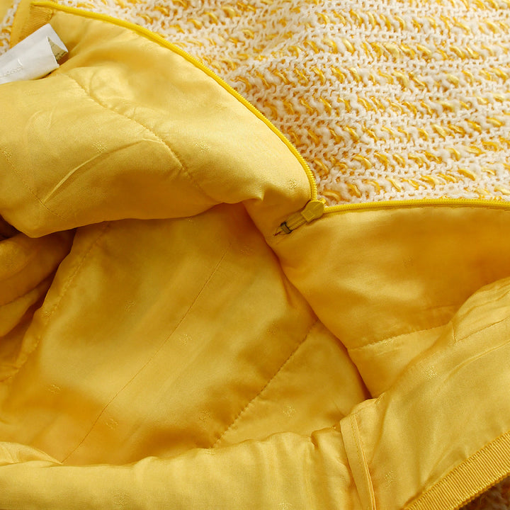 Top Quality Chanel Setup Suit Collarless Jacket Skirt Yellow 25 #34