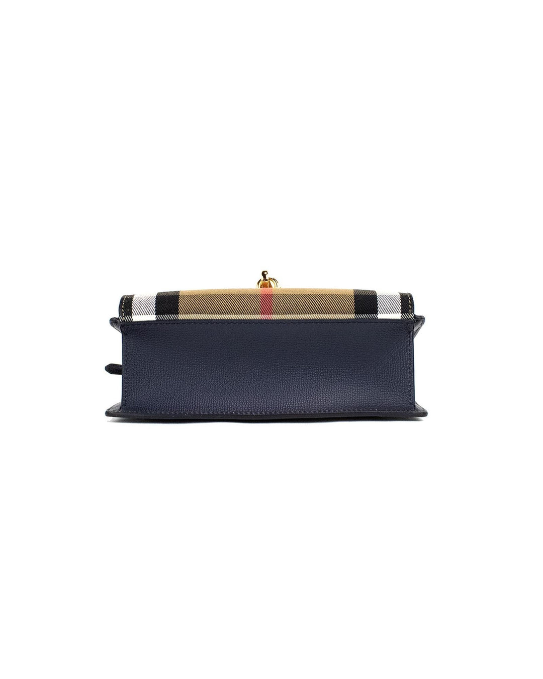 Burberry Grain Leather House Check Crossbody Bag with Inner Dividers and Adjustable Strap