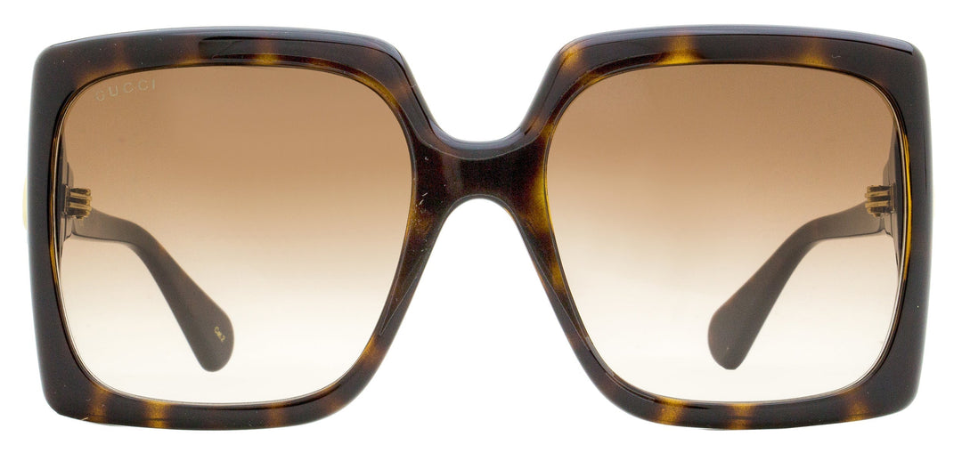 Gucci Women's Square Sunglasses GG0876S 002 Dark Havana 60mm