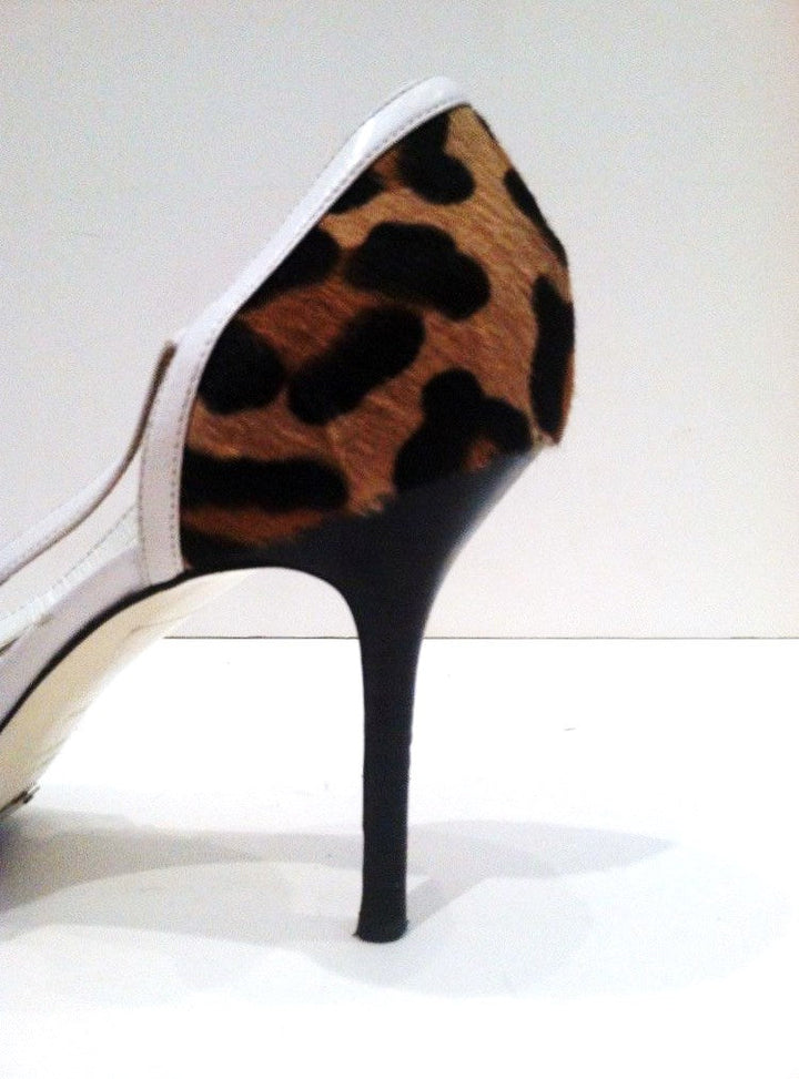 DOLCE & GABBANA Open Toe Leopard Print Heels Size 9