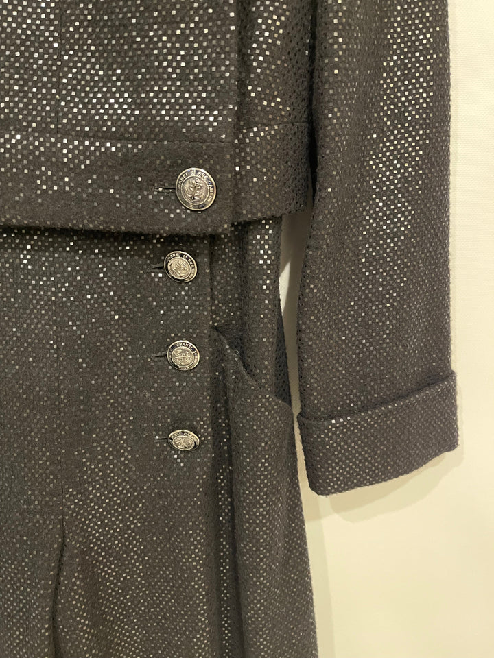 Top Quality Chanel Black Long Sleeve Embellished Jacket with Matching Jumpsuit Set Size FR 34 (UK 6)
