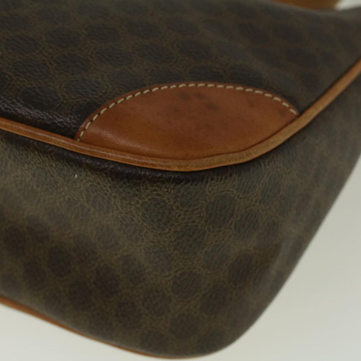 Celine Macadam Canvas Shoulder Bag PVC Leather Brown  57306