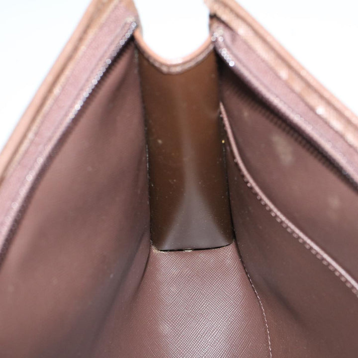 BURBERRYSs Nova Check Clutch Bag Canvas Beige Brown Auth 57315