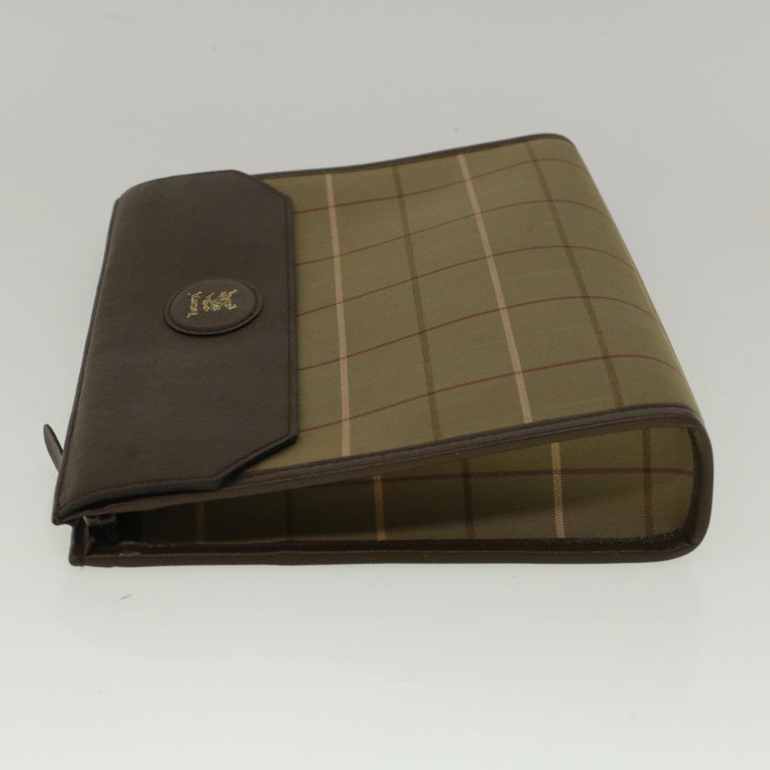 BURBERRYSs Nova Check Clutch Bag Canvas Beige Brown Auth 57315