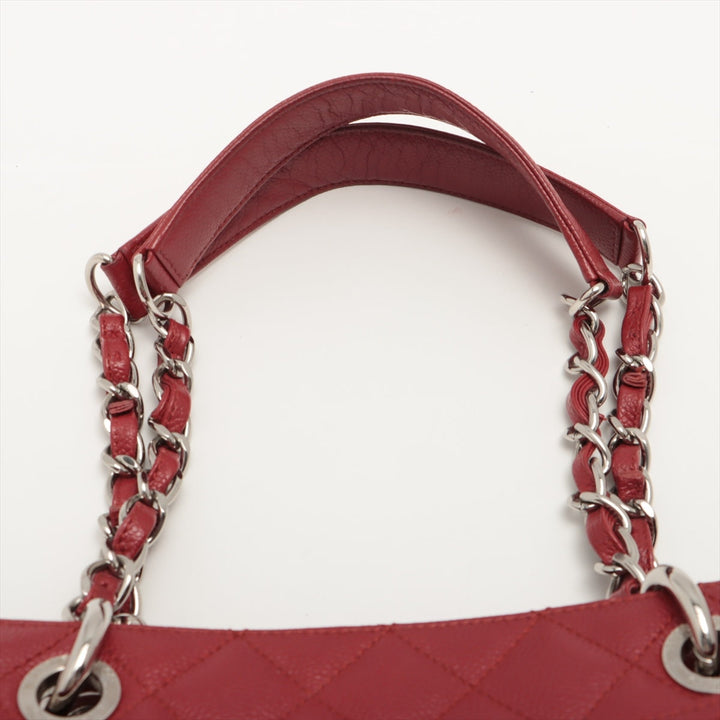 Top Quality Chanel Matrasse Caviar S Chantrotot Bag Red Silver Gold