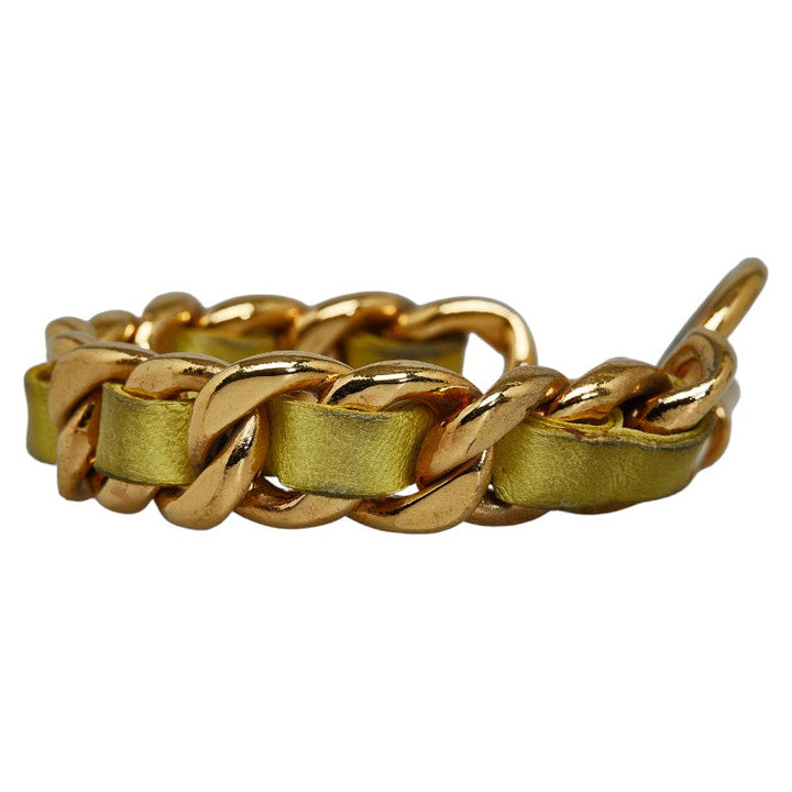 Top Quality Chanel Armband Gold Yellow  Leather  Chanel