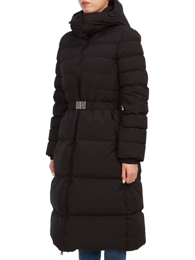 Burberry Logo Buckle Belt Long Hooded Padding Black