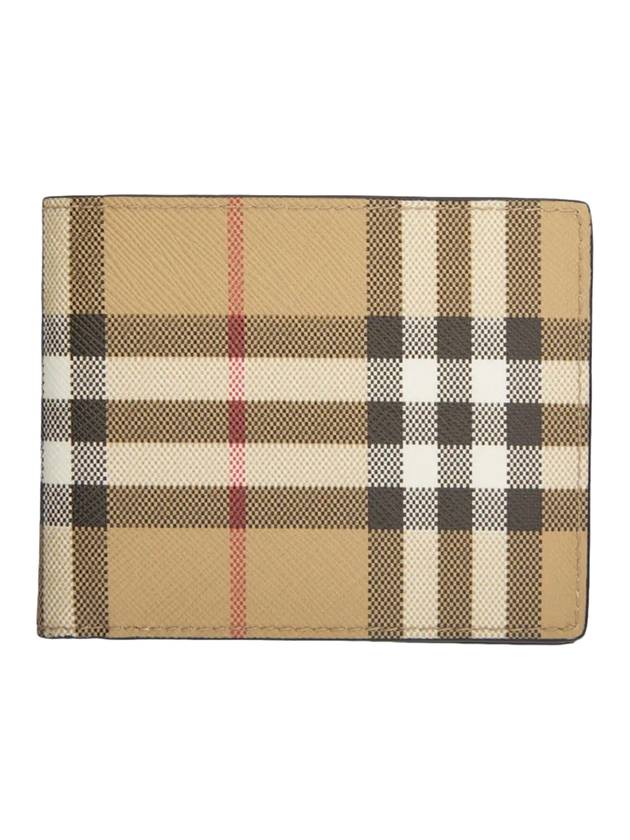 Burberry Check Half Wallet Beige