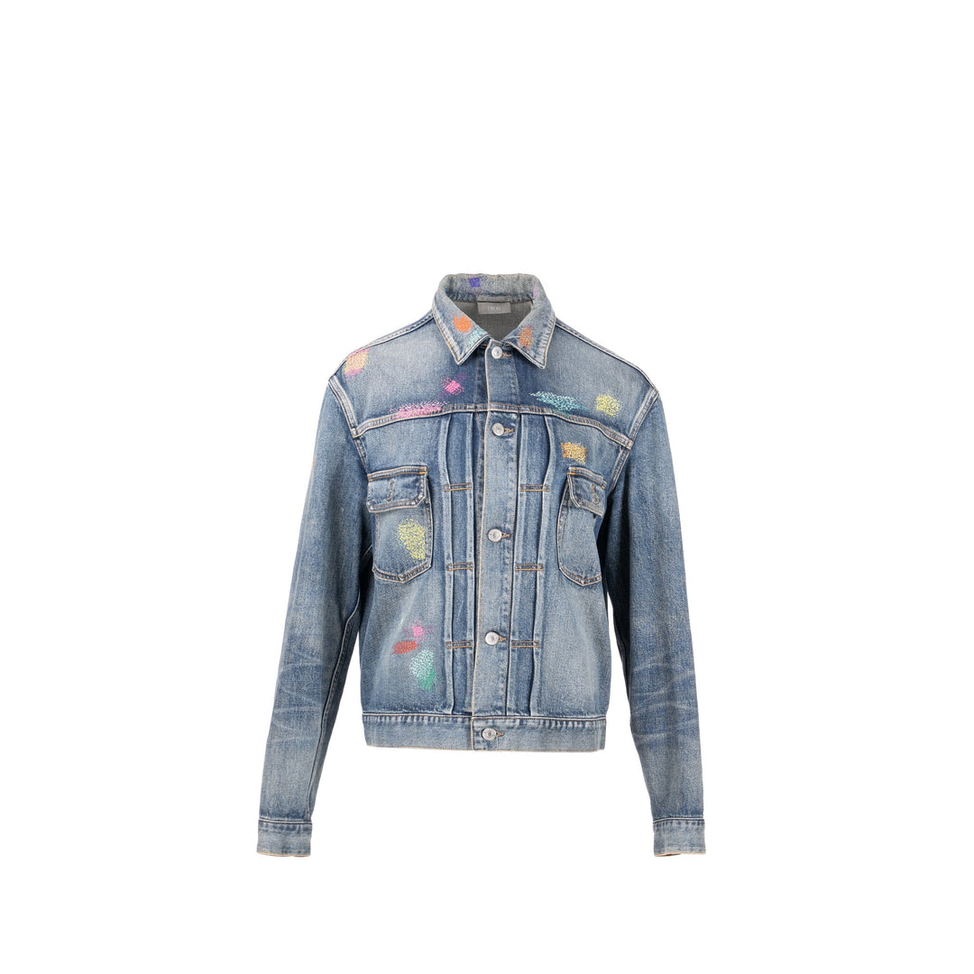 Top quality Dior HOMME Size 50 Boro Denim Jacket Cotton Blue