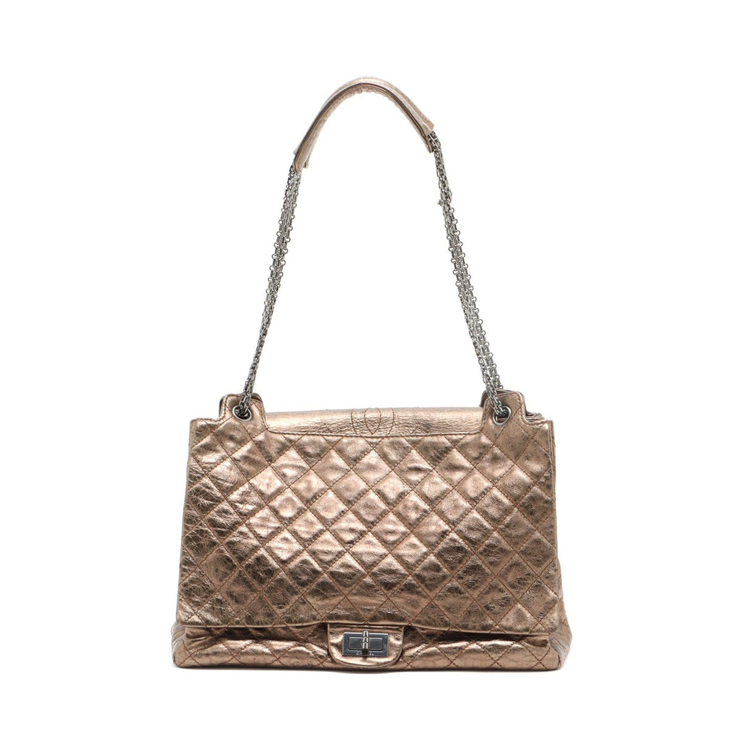 Top Quality Chanel Matrasse Leather Chain Shoulder Bag 2.55 Gold Silver Gold