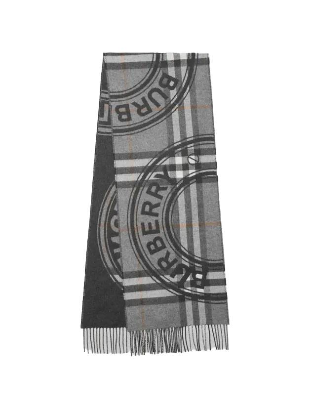 Burberry Check Scarf Grey
