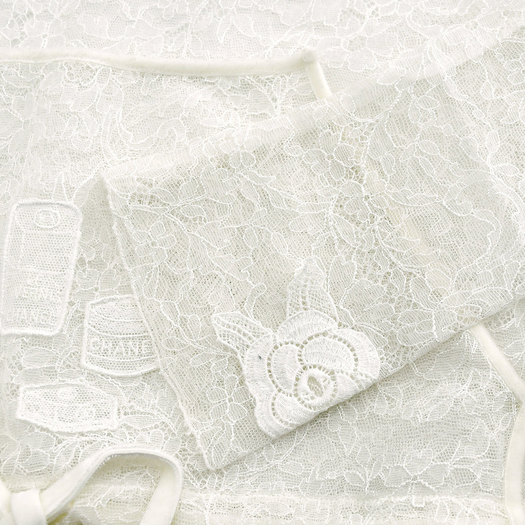Top Quality Chanel Lace Long Sleeve Tops White 04A #38